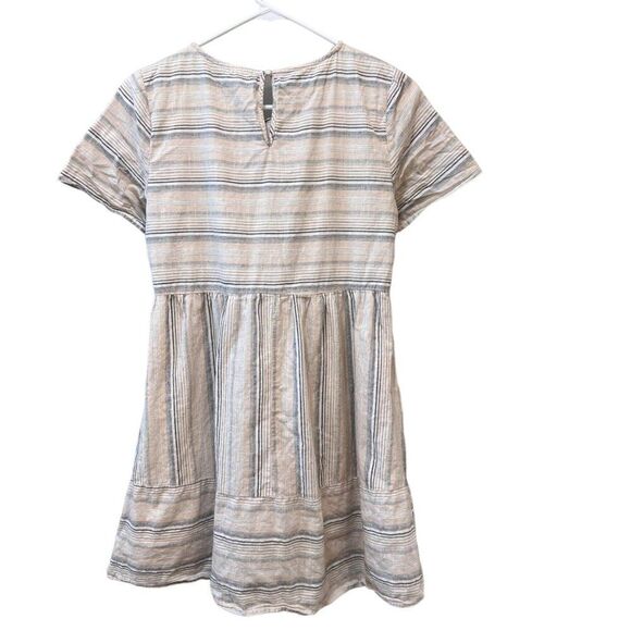 Altar'd State Babydoll Dress Women's Size Small Striped Cream and White - Picture 2 of 11